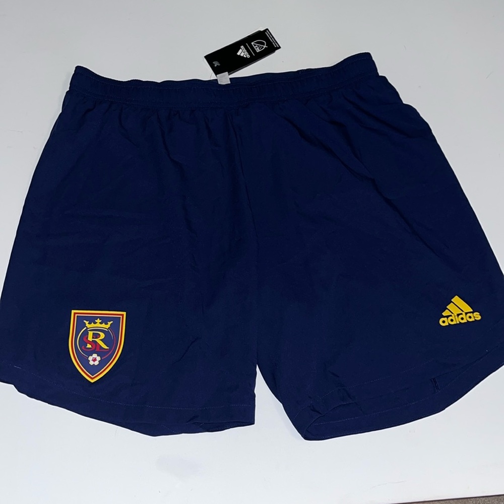 Adidas Real Salt Lake MLS soccer home shorts men’s XL blue NWT